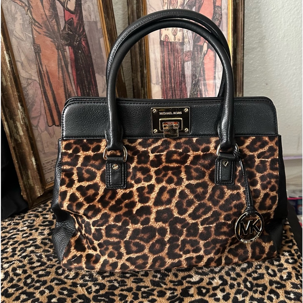 Michael Kors Leopard calf hair preloved lots of love left in her